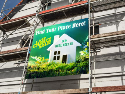custom scaffolding banners construction site advertising printed durable heavy thick tarpaulin