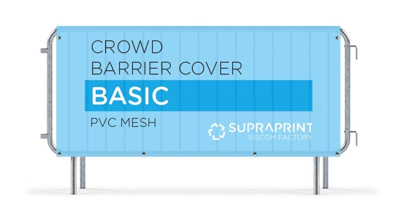 cheap crowd barrier cover basic doublesided printed on mesh