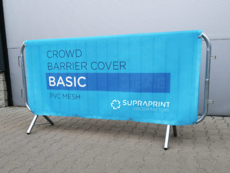 cheap crowd barrier cover basic doublesided printed on mesh