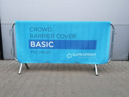 cheap crowd barrier cover doublesided printed on mesh