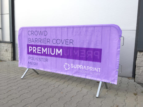 poly mesh crowd barrier cover premium jacket printed