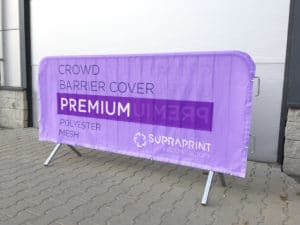 poly mesh crowd barrier cover premium jacket printed