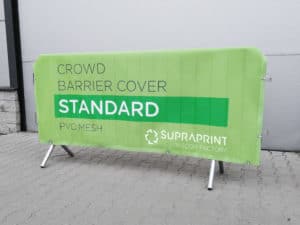 crowd barrier cover jacket doublesided printed