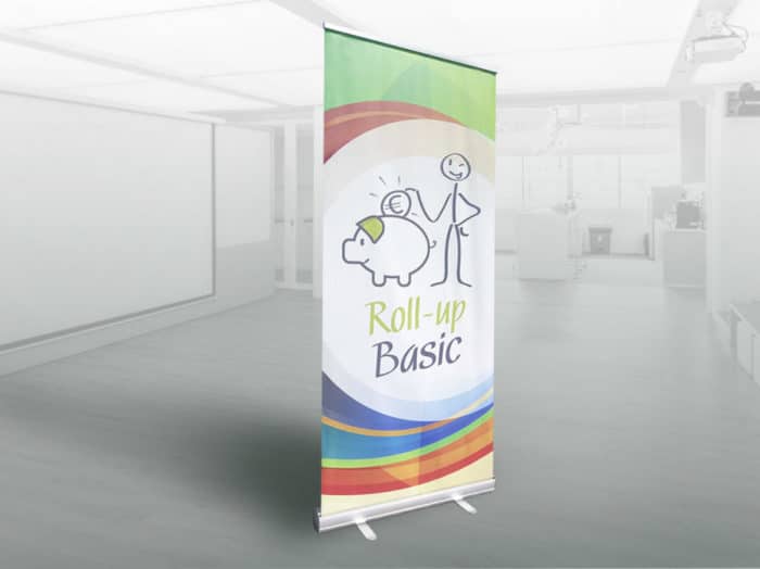Roll-up Banner Basic cheap affordable roll-up roller banner large format printing
