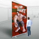 printed roll-up banner giant 3m XXL roller banner large format printing
