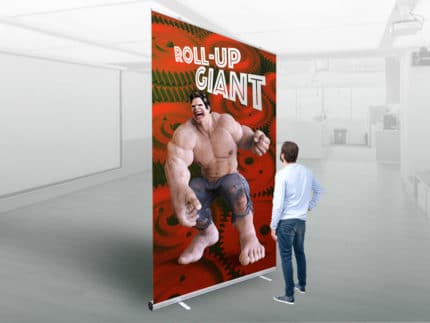 printed roll-up banner giant 3m XXL roller banner large format printing