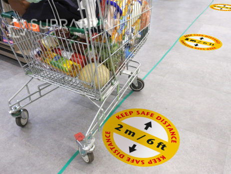 Safety Floor Stickers Covid large format printing