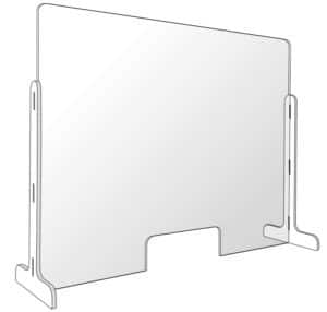 anti covid acrylicglass shield free-standing sketch