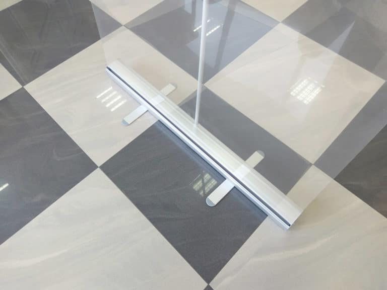 cheap anti-virus covid roller banner transparent barrier