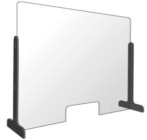 anti covid acrylicglass shield free-standing sketch