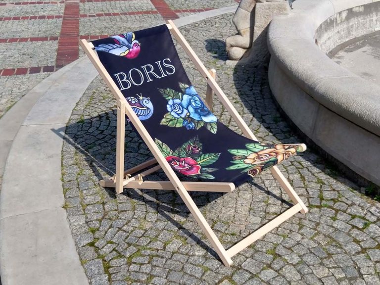 custom branded deckchairs branded deckchairs printed custom logo design for company restaurant event