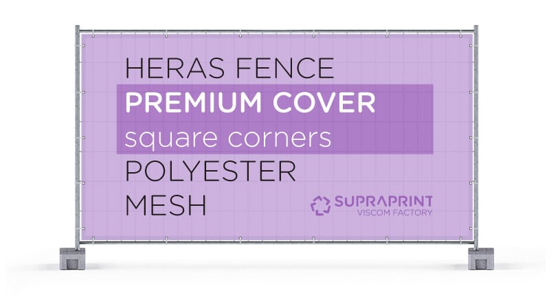 heras fence fabric mesh banner