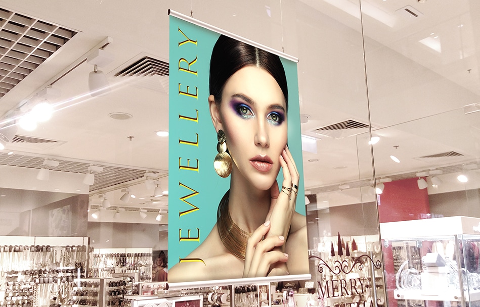 double sided poster for shopping mall