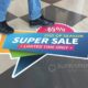 Custom printed floor stickers with non-slip laminate R9 R10