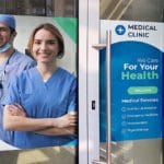 self-adhesive vinyl advertising large format printing for stores window mall