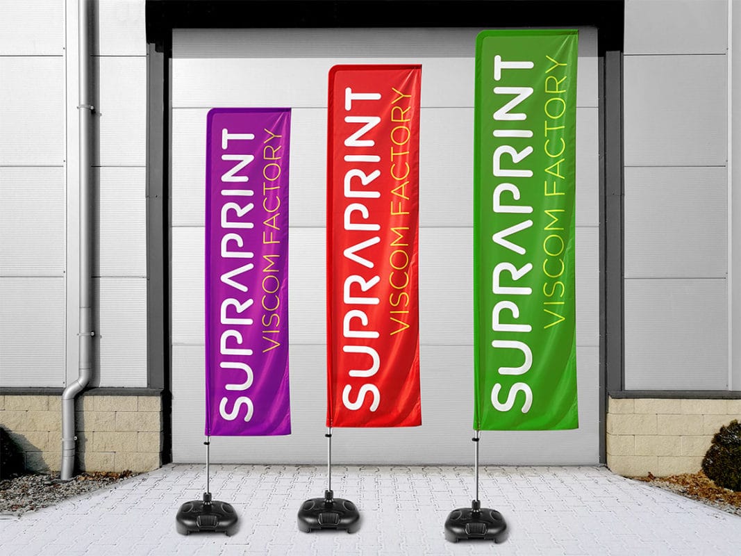 Beachflag Alu Square Premium  Rectangular advertising printed flags