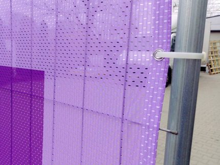 heras fence poly scrim for site