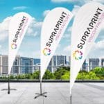 beachflag tear drop printed