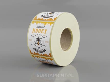 custom roll labels printed for honey