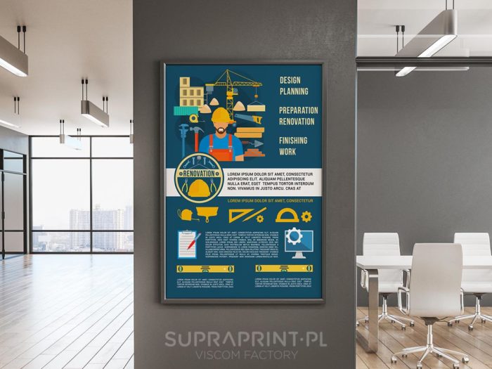 Modern office custom large format poster printed online