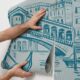custom self-adhesive peel and stick wallpaper fabric large format printing on demand online