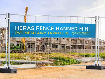 printed cheap heras temporary fence mesh banner for construction site