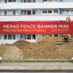 printed Heras Fence Fabric Banner airtex fabric airmesh