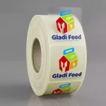 transparent clear roll labels printed in any shape digital printing