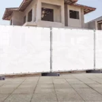 temporary heras fence plain cover banner scrim