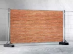 Pre-designed pre-printed heras fence cover classic brick wall
