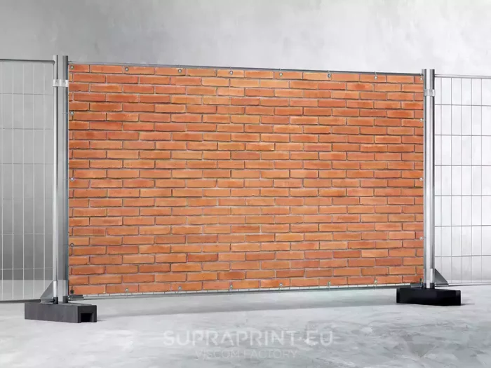 HFC Pre-designed classic brick wall Pre-designed pre-printed heras fence cover classic brick wall