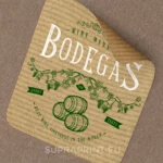 kraft paper stickers printed on sustainable recycled eco-friendly brown