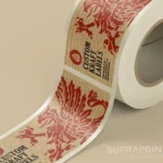 kraft brown roll labels printed on recycled paper