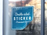 custom double-sided stickers printed