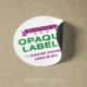 blackback opaque labels printed on roll