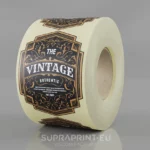 decorative paper roll labels printing on special structure premium self-adhesive sticker