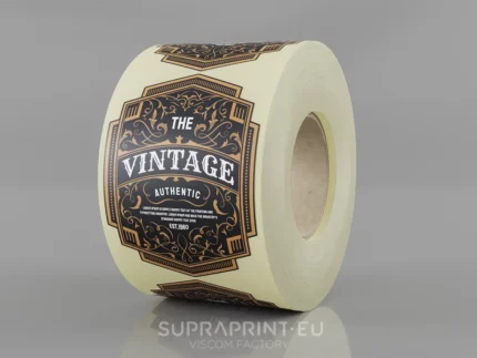 decorative paper roll labels printing on special structure premium self-adhesive sticker