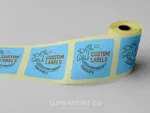 removable custom labels printed on roll