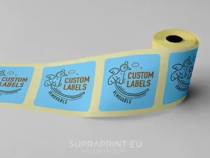 removable custom labels printed on roll