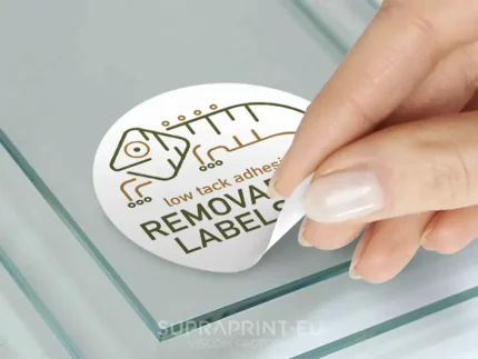 removable labels with low tack adhesive easy to peel out