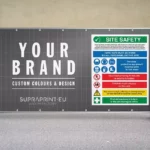 construction site health and safety heras fence banner