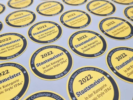 chrome gold foil custom stickers printed