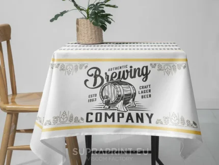 printing of tablecloth with logo for bar and restaurant