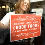 inside glass decals printed in custom size and shape