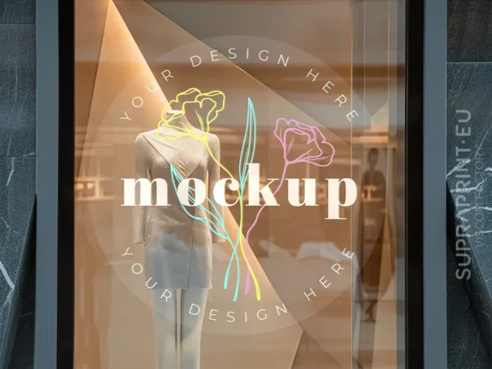 clear self-adhesive cling vinyl printed