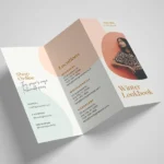 creased folded leaflets printed printing on demand