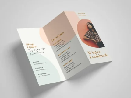 creased folded leaflets printed printing on demand