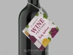 printed wine bootle neck hang tags