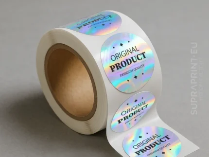 printed custom hologram labels on roll