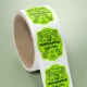 green fluorescent fluo roll labels printed